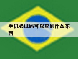 手机验证码可以查到什么东西