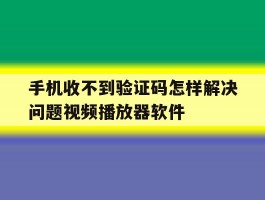 包含手机收不到验证码怎样解决问题视频播放器软件的词条