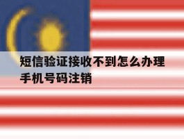 关于短信验证接收不到怎么办理手机号码注销的信息