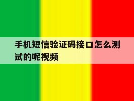 手机短信验证码接口怎么测试的呢视频