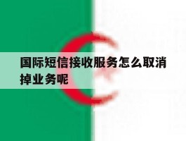 国际短信接收服务怎么取消掉业务呢