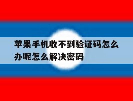 苹果手机收不到验证码怎么办呢怎么解决密码