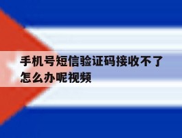 手机号短信验证码接收不了怎么办呢视频的简单介绍