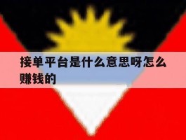 关于接单平台是什么意思呀怎么赚钱的的信息