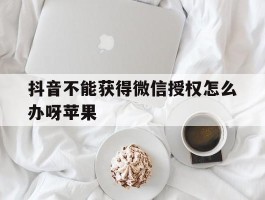 抖音不能获得微信授权怎么办呀苹果