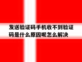 关于发送验证码手机收不到验证码是什么原因呢怎么解决的信息