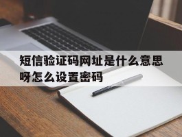 短信验证码网址是什么意思呀怎么设置密码