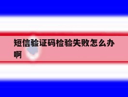 短信验证码检验失败怎么办啊