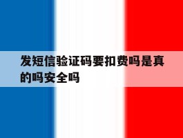 包含发短信验证码要扣费吗是真的吗安全吗的词条