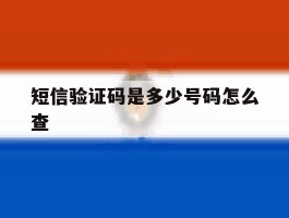 短信验证码是多少号码怎么查