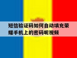 包含短信验证码如何自动填充荣耀手机上的密码呢视频的词条