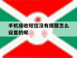 手机接收短信没有提醒怎么设置的呢