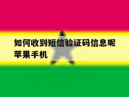 如何收到短信验证码信息呢苹果手机
