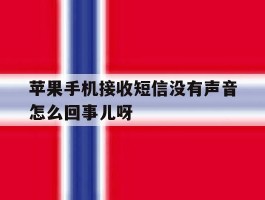 苹果手机接收短信没有声音怎么回事儿呀的简单介绍