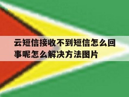 云短信接收不到短信怎么回事呢怎么解决方法图片的简单介绍