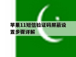 苹果11短信验证码屏蔽设置步骤详解