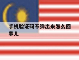 手机验证码不弹出来怎么回事儿