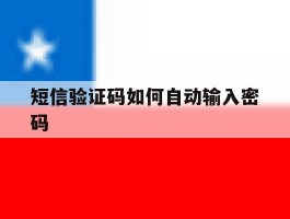 短信验证码如何自动输入密码
