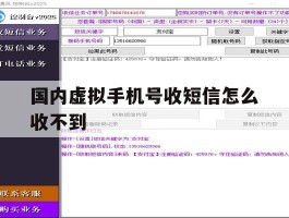 国内虚拟手机号收短信怎么收不到