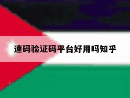 速码验证码平台好用吗知乎