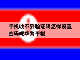 手机收不到验证码怎样设置密码呢华为平板的简单介绍