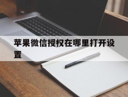 苹果微信授权在哪里打开设置