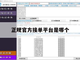 正规官方接单平台是哪个
