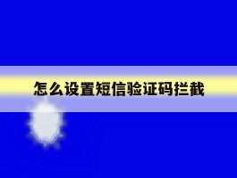 怎么设置短信验证码拦截