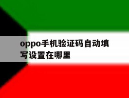 oppo手机验证码自动填写设置在哪里