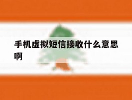 手机虚拟短信接收什么意思啊