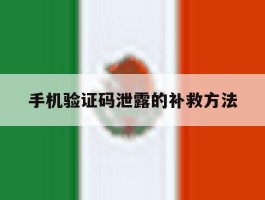 手机验证码泄露的补救方法