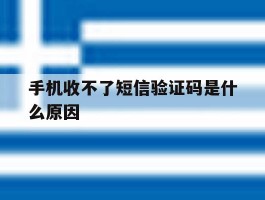 手机收不了短信验证码是什么原因