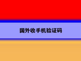 国外收手机验证码