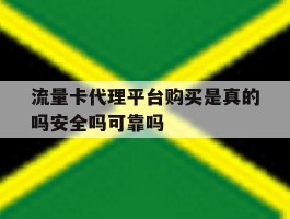 包含流量卡代理平台购买是真的吗安全吗可靠吗的词条