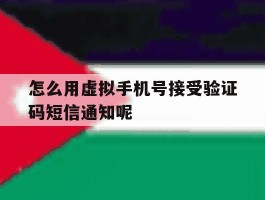 怎么用虚拟手机号接受验证码短信通知呢
