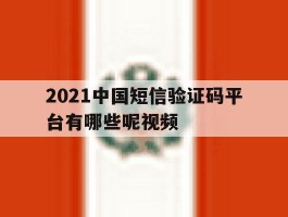 2021中国短信验证码平台有哪些呢视频