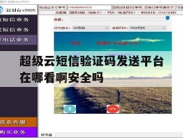 包含超级云短信验证码发送平台在哪看啊安全吗的词条