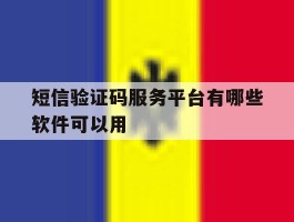 短信验证码服务平台有哪些软件可以用
