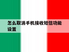 怎么取消手机接收短信功能设置