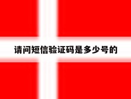 请问短信验证码是多少号的