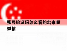账号验证码怎么看的出来呢微信