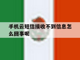 手机云短信接收不到信息怎么回事呢的简单介绍