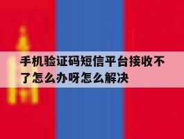 手机验证码短信平台接收不了怎么办呀怎么解决的简单介绍