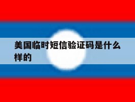 美国临时短信验证码是什么样的