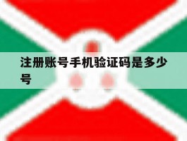 注册账号手机验证码是多少号