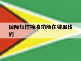 国际短信接收功能在哪里找的