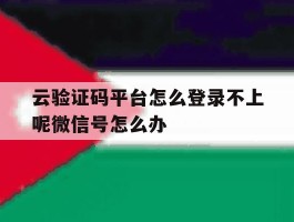 包含云验证码平台怎么登录不上呢微信号怎么办的词条