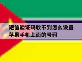 关于短信验证码收不到怎么设置苹果手机上面的号码的信息