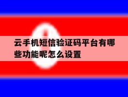云手机短信验证码平台有哪些功能呢怎么设置