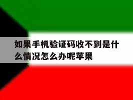 如果手机验证码收不到是什么情况怎么办呢苹果的简单介绍